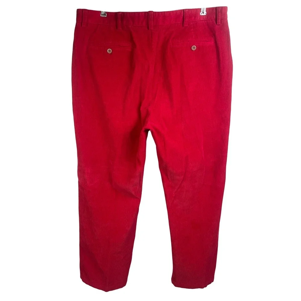 Vineyard Vines Men's Red Corduroy Club Cotton Relaxed Fit Chino Pant Size 38x30